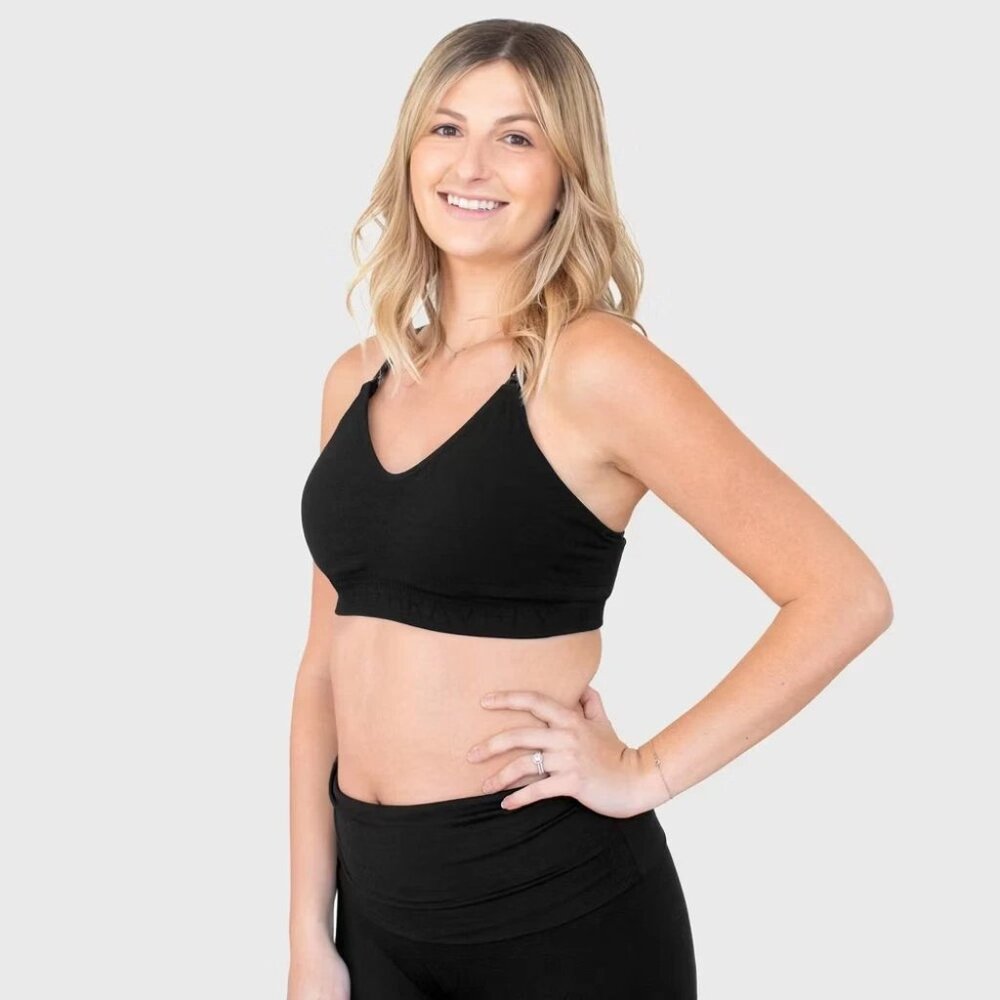 Kindred Bravely Sublime Pumping Nursing Hands-Free Bra Black 3XL New Sports NWT